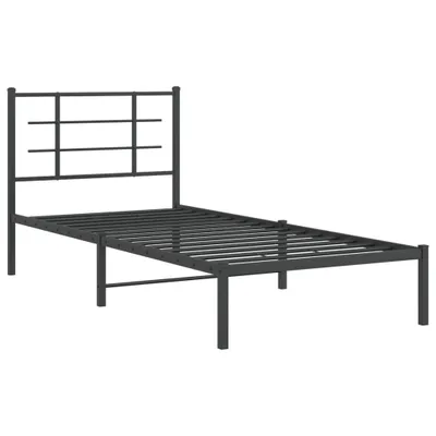 Obrázok produktu pre Kovový rám postele s čelom čierny 90x200 cm
