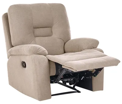 Produktbild von BELIANI Sessel Taupe Stoffbezug Manuell Verstellbar mit Liegefunktion Fußteil Armlehnen Modern Wohnzimmer Arbeitszimmer Fernsehsessel Relaxsessel