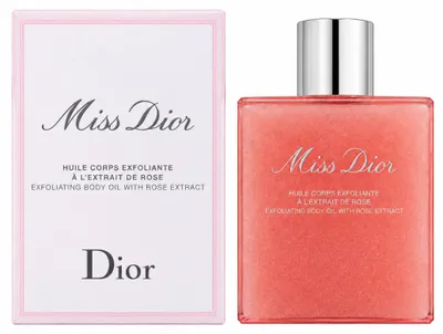 Image de Huile exfoliante pour la douche Miss Dior, à l'eau de rose (Huile exfoliante pour le corps), 175 ml
