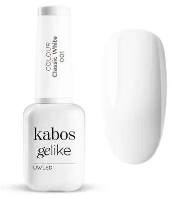Productafbeelding van Kabos UV/LED Nagellak Hybride lak Gelike 001 Classic White 8 ml