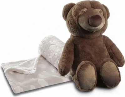 Produktbild von Biederlack Kuscheltier Bruno der Bär & Kuscheldecke 75x100cm im Set