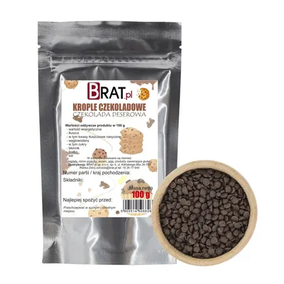 Obrázok produktu pre Čokoládové kvapky - dezertná čokoláda 100g Brat.pl