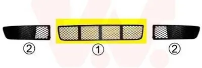 Image de VAN WEZEL Grille de pare-chocs avant pour VW Polo