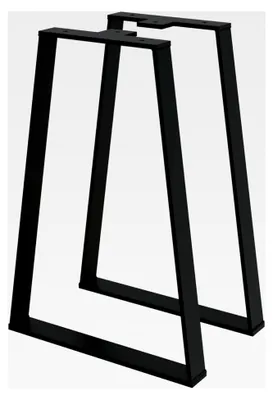 Produktbild von DIY Bankkufen 28x40cm Trapez Bankgestell Beine Gartenbank Parkbank schwarz