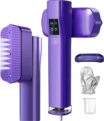 Obrázek produktu pro Napařovač oděvů, 1200 W, nádržka na vodu 100 ml, 10 minut nepřetržitého napařování, doba nahřívání 30 sekund, duální režim provozu