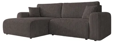 Produktbild von MIRJAN24 Ecksofa Floryn L Cord Bis, Polsterecke, L-Form Schlafsofa, Eckcouch mit Bettkasten (Farbe: Ambience 06)