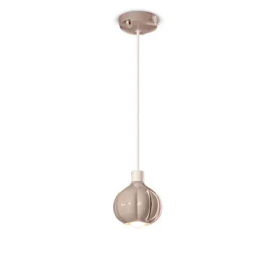 Zdjęcie produktu dla Żyrandol Decò Vintage Afoxe' Aluminium Ceramic Sand Grey 1 Light E14