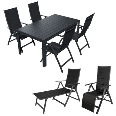 Produktbild von Alu Gartensitzgruppe Gartenmöbel Set Gartenset Sitzgruppe Essgruppe 7-teilig