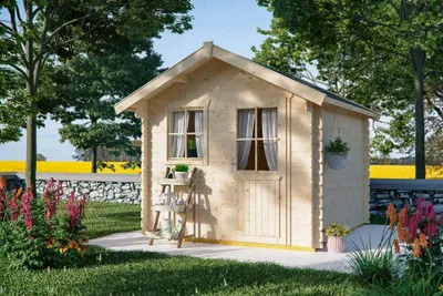 Obrázek produktu pro Dřevěný zahradní domek SKAN HOLZ Porto 1 přírodní 250 x 200 cm