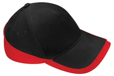 Obrázek produktu pro Beechfield – baseballová čepice „Teamwear Competition“ LT1157 (jednotná velikost) (černá/červená)