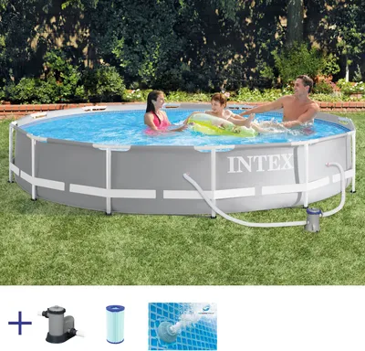 Zdjęcie produktu dla Intex 26712GN, 6503 l, Basen ramowy, Dorosły/dziecko, Niebieski, Szary, 24,9 kg