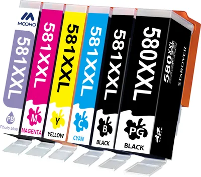 Produktbild von 6er 580XL 581 XL Druckerpatronen für Canon pgi 580 PIXMA TS9150 TS9155  TS8150 TS8151 TS8152 TS8250 TS8251 TS8252 TS8350 TS8351 TS8352