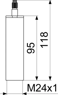 Zdjęcie produktu dla Js Verlaengerung Fuer Up-Ventil M24X1X95Mm
