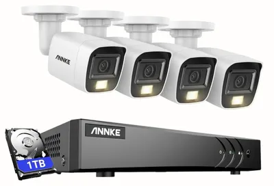 Obrázek produktu pro Bezpečnostní systém – 4x kamery s duálním osvětlením a výkonem 3K, s 1TB pevným diskem a funkcí detekce osob a vozidel pomocí umělé inteligence