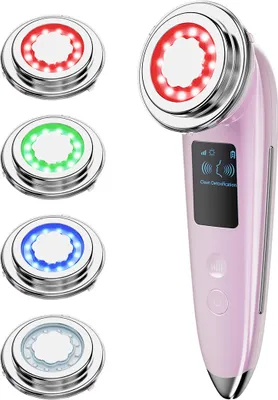 Produktbild von 4-in-1 Elektrischer Gesichtsmassagegerät für straffere Haut, Anti-Aging Hautpflege Werkzeug, Rosa