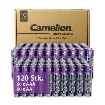 Produktbild von Camelion Ultra AA Mignon / AAA Micro 1.5 V Alkaline Batterie 60 x AAA & 60 x AA