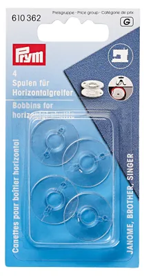Nähmaschinenspule 20,5 mm Kunststoff transparent 1 Stück