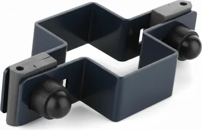 Immagine prodotto di LogistSystem Morsetto centrale rettangolare in SET 60x40mm per filo FI5mm - antracite Morsetto per pali di recinzione - Fissaggio di pannelli di rete - Morsetti per recinzione Morsetto per tutore Morsetto per palo