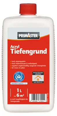 Produktbild von Primaster Acryl Tiefengrund 1 L farblos