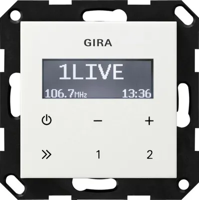 Obrázek produktu pro GIRA UP Rádio RDS bez reproduktoru 228403 Systém 55 čistě bílý