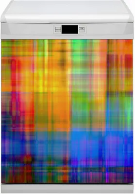Produktbild von Magnet Folie für Geschirrspüler Küche Magnetmatte 60x70 cm  Nachbildung Geschirrspüle  - Colourphul kariert