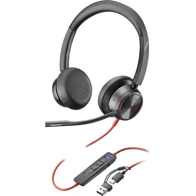 Produktbild von POLY Blackwire 8225 USB-C Headset, Kabelgebunden, Büro/Callcenter, 185 g, Kopfhörer, Schwarz