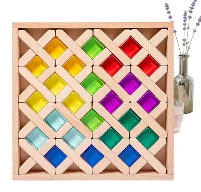 Produktbild von Pädagogisches Puzzlespiel mit Bauklötzen