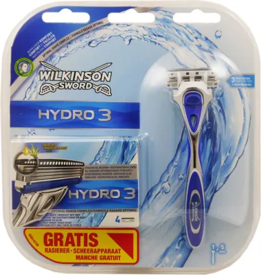 Produktbild von Wilkinson Sword Hydro 3 Set Rasierer inkl Klinge & 4 Rasierklingen Ersatzklingen