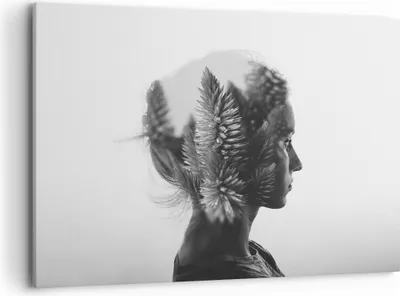 Produktbild von Bild auf Leinwand - Leinwandbild - Frau Abstraktion - 100x70cm - Wand Bild - Wanddeko - Wandbilder - Leinwanddruck - Bilder - Kunstdruck - Wanddekoration - Leinwand bilder - Wandkunst - AA100x70-3799