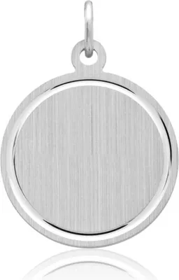 Produktbild von Runder Anhänger aus Sterlingsilber, mattiert