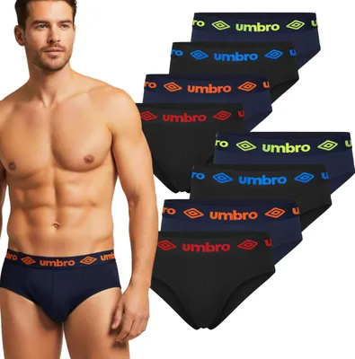 Obrázek produktu pro UMBRO Pánské slipy 8-pack XXL Pánské bavlněné prodyšné kalhoty, XXL
