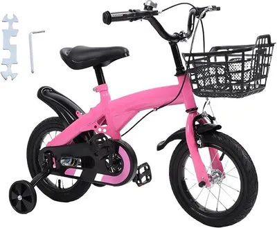 Imagen del producto de Bicicleta Infantil, Ajustable En Altura, De Color Rosa