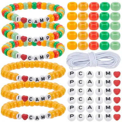 Armband-Bastelset, 790 Teile, Buchstabenperlen, Sommercamp-Stil