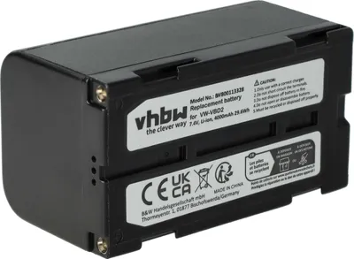 Produktbild von vhbw Akku Ersatz für Panasonic CGR-B/814, CGR-B202A, VW-B202, PV-DBP5, VW-VBD1E, VW-VBD1, VW-VBD2 für Videokamera Camcorder (4000 mAh, 7,4 V, Li-Ion)
