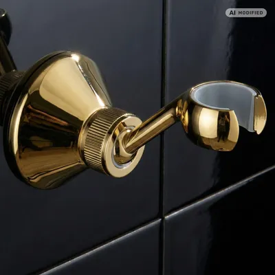 Produktbild von PaulGurkes Brausehalter Gold Retro verstellbare Halterung für Handbrausen