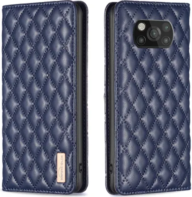 Produktbild von Xiaomi Poco X3 Hülle, Elegant Bookstyle Flip Leder Kartenfächer Schutzhülle mit Ständer für Xiaomi Poco X3 Pro / X3 NFC Blau