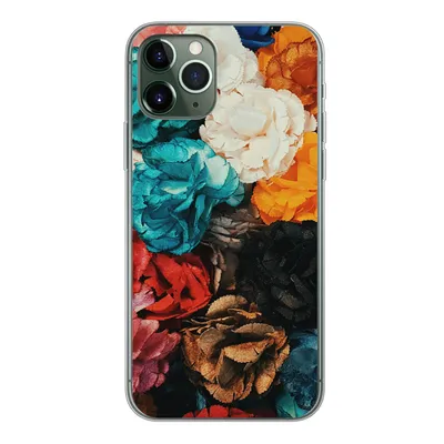 Produktbild von MuchoWow® Handyhülle Schutzhülle Hülle für iPhone 11 Pro Wand - Rosen - Abstrakt Silikon Softcase Handy Hülle - Handy