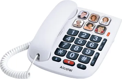 Produktbild von Alcatel Max 10 Telefon przewodowy dla seniorów biały z dużymi, łatwymi w użyciu klawiszami