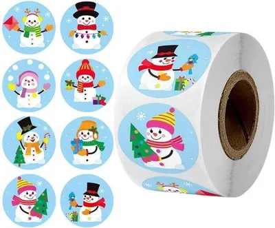 Produktbild von Weihnachtssticker - Feiertagsdekoration und Geschenk - 500 Stücke - Urlaubs- und Weihnachtsassortiment - Weihnachtsmann, Schneemann, Rentier - Feiertagsgeschenkideen