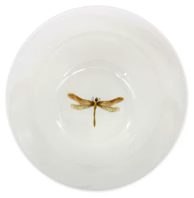 Obrázok produktu pre Porcelánová miska Croft Vážka  16 cm, zeleno-hnedá