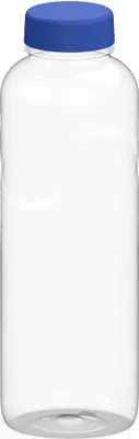 Produktbild von Trinkflasche Carve 'Refresh' 1L - BPA frei und auslaufsicher Wasserflasche für Schule, Sport und Freizeit - transparent/blau