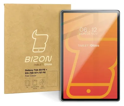 Produktbild von Bizon Glass Tab Klar Samsung Galaxy Tab S10 Plus/S9 FE Plus/S9 Plus/S8 Plus/S7 Plus/S7 FE [2 PACK]