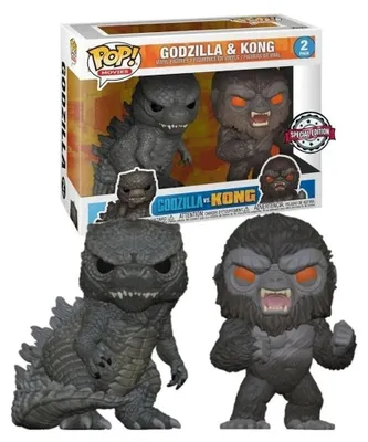 Godzilla & Kong 2er-Pack Vinyl-Figuren, Special Edition