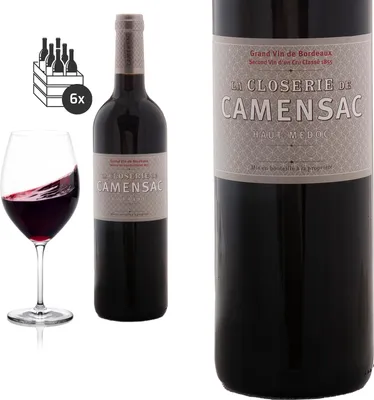 Produktbild von 6er Karton 2016 Haut Médoc LA CLOSERIE DE CAMENSAC - Rotwein