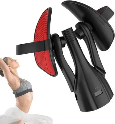 Productafbeelding van Spiertrainer - Dijtrainer Heupversterker - Bekkenbodem Training - Met Herhalingsmonitor - 25 x 15 x 8 cm - Zwart