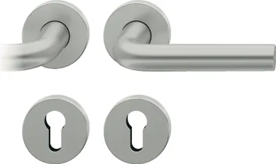 Produktbild von FSB Rosettengarnitur 12 1075 Aluminium 0105 rund PZ DIN links / rechts D/D
