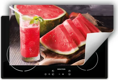 Produktbild von DarHaus Herdabdeckplatte 90x52 cm Anti Rutsch Matte Aufrollbar, Wassermelone