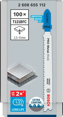 Produktbild von PRO Metal thick T121BFC Stichsägeblatt, 92 mm, 100-tlg.