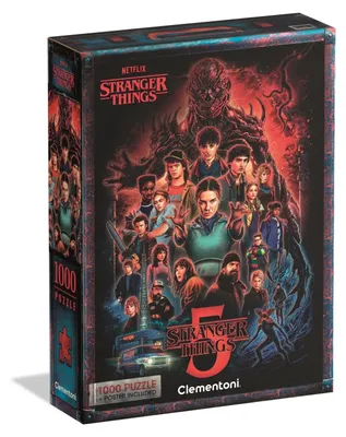 Produktbild von Clementoni Stranger Things 1000 Teile Puzzle für Erwachsene - 70 x 50 cm inkl. Poster zur Netflix-Serie - Hergestellt in Italien - Anspruchsvolles Puz