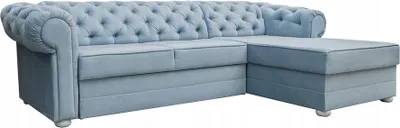 Produktbild von Modernes rechtes Ecksofa VALENTINO mit Schlaffunktion (Hellblau - Kronos 50)